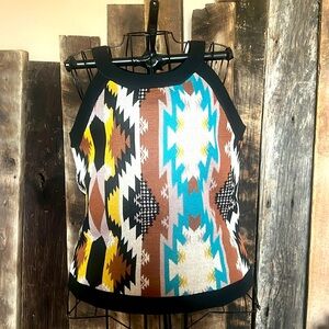 Rowdy Crowd sleeveless Aztec sweater tank